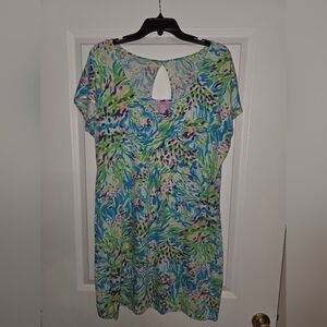 Lilly Pulitzer Blue and Green Swim Cover-Up